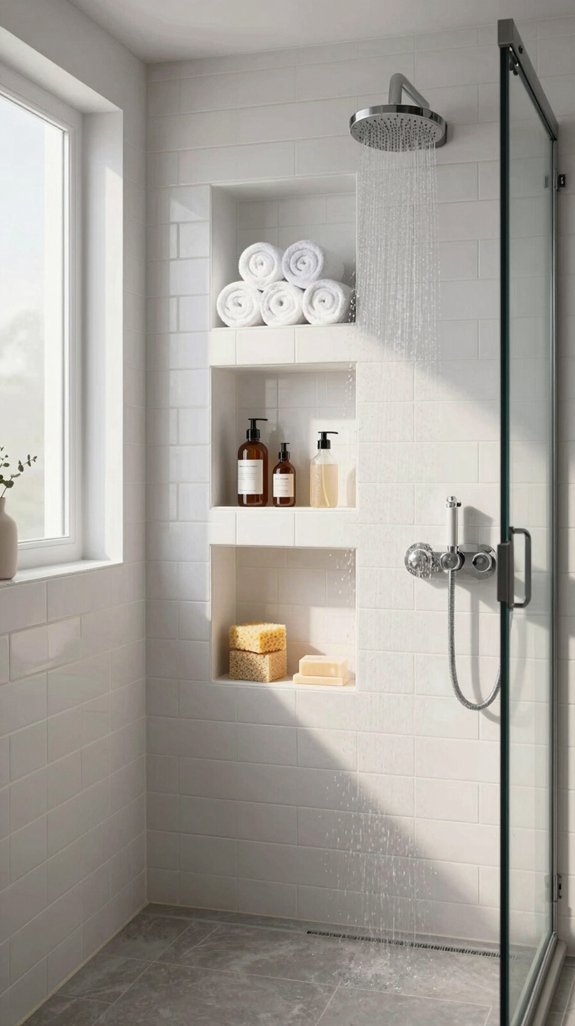 streamlined shower storage solution