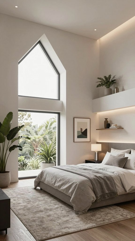 striking architectural bedroom features
