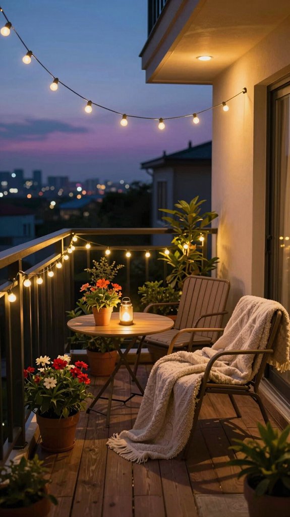 22 House Balcony Ideas to Elevate Your Home Exterior 12 string lights for ambiance