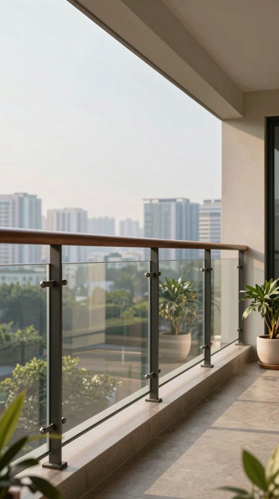 17 Glass Balcony Railing Ideas for Stylish Safety 11 stunning wood glass harmony integration