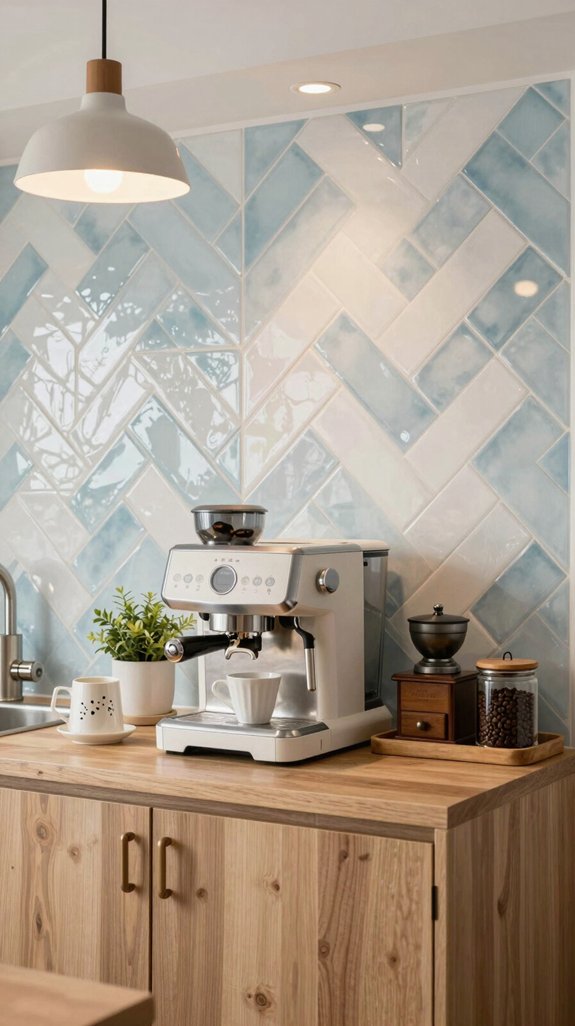 14 Coffee Bar Ideas for Kitchen Counter Styling 7 stylish and functional backsplash