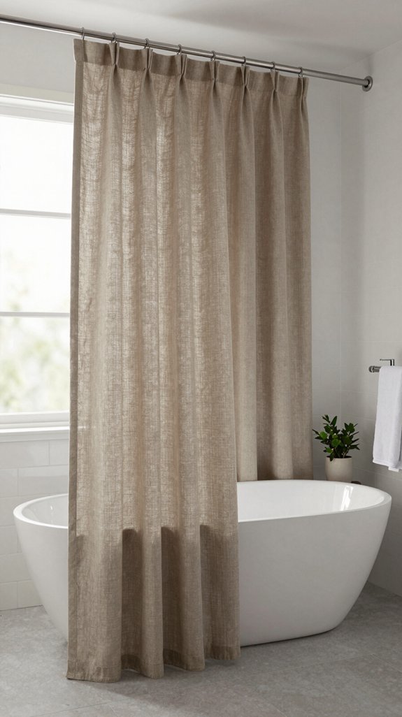 stylish and private bathroom curtains