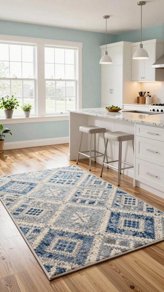 18 Kitchen Flooring Ideas That Combine Style and Durability 16 stylish area rug integration
