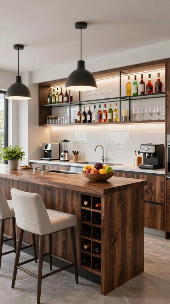 stylish beverage bar design