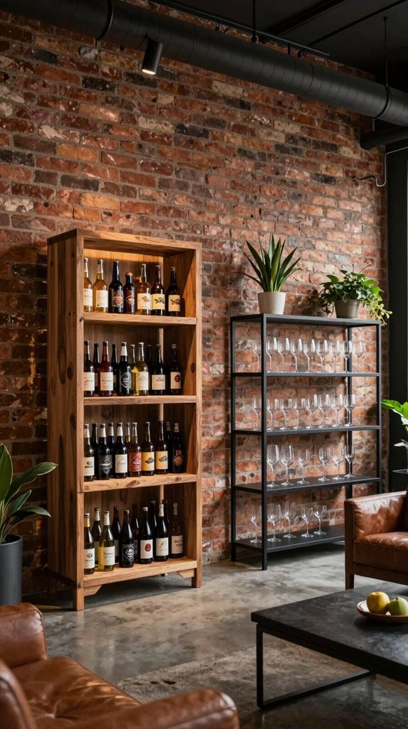 stylish beverage racks showcased