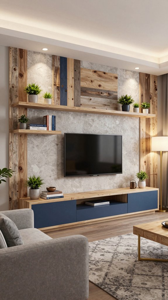 stylish diy tv wall
