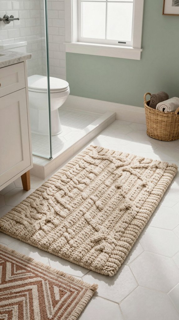 17 Bathroom Rug Ideas That Add Texture and Warmth 18 stylish durable bathroom rugs