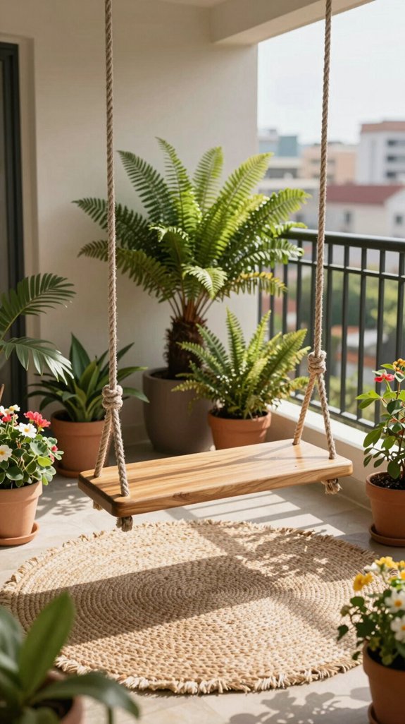 stylish flexible balcony swings