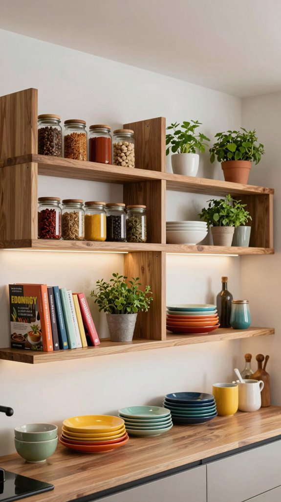 stylish kitchen shelf solutions