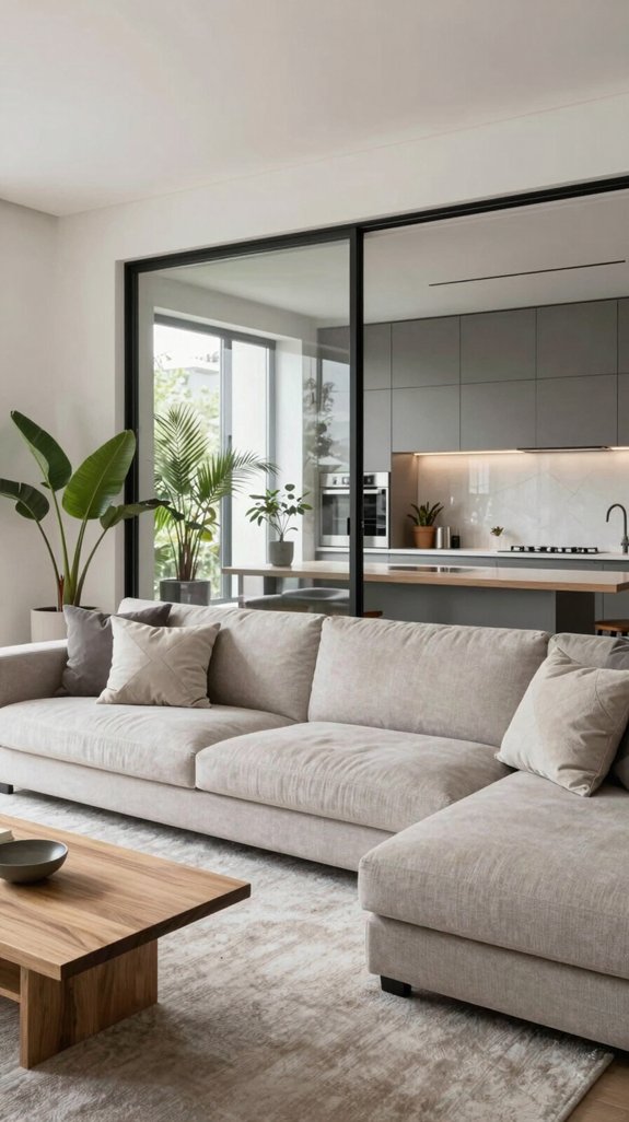 stylish minimalist glass dividers