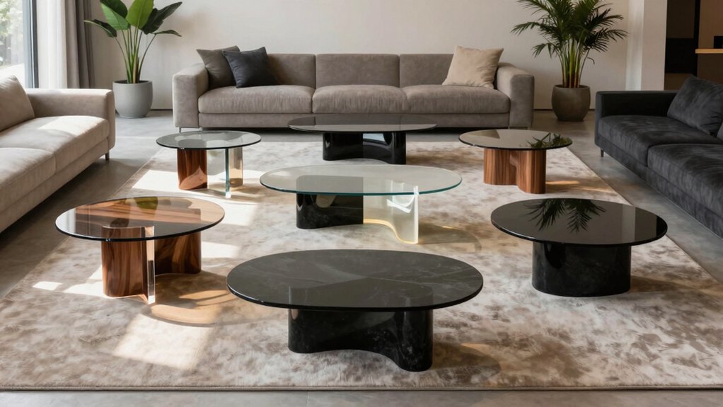 stylish modern waterfall tables