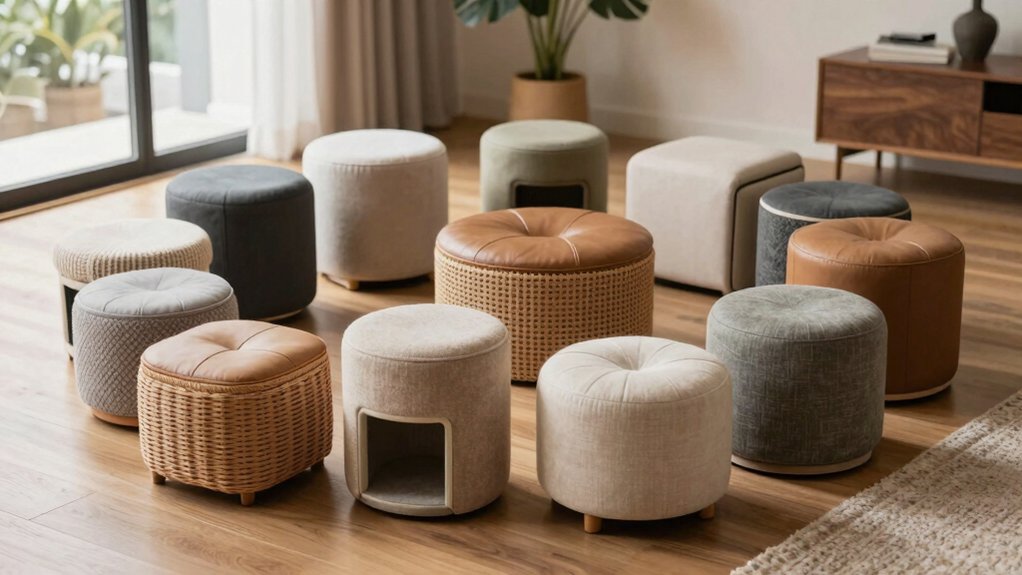 stylish nesting accent stools