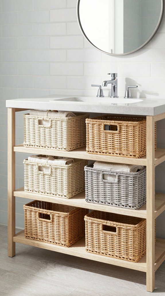 stylish open shelving organization
