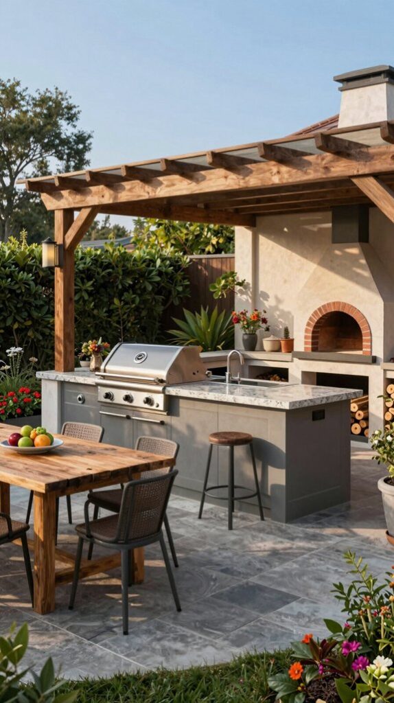 stylish outdoor cooking designs