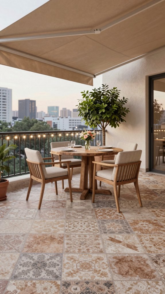 stylish outdoor dining oasis
