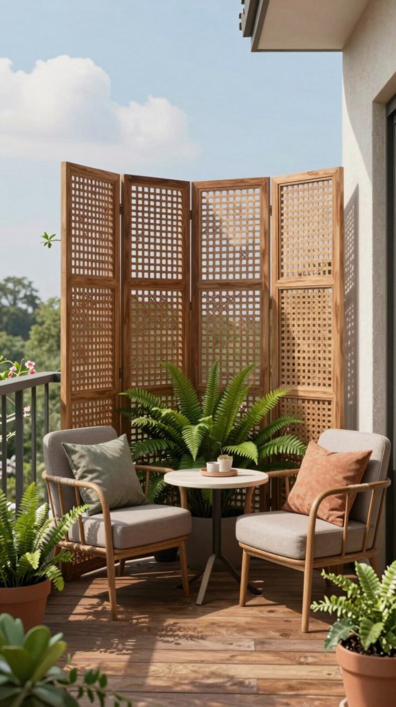 stylish privacy with folding screens
