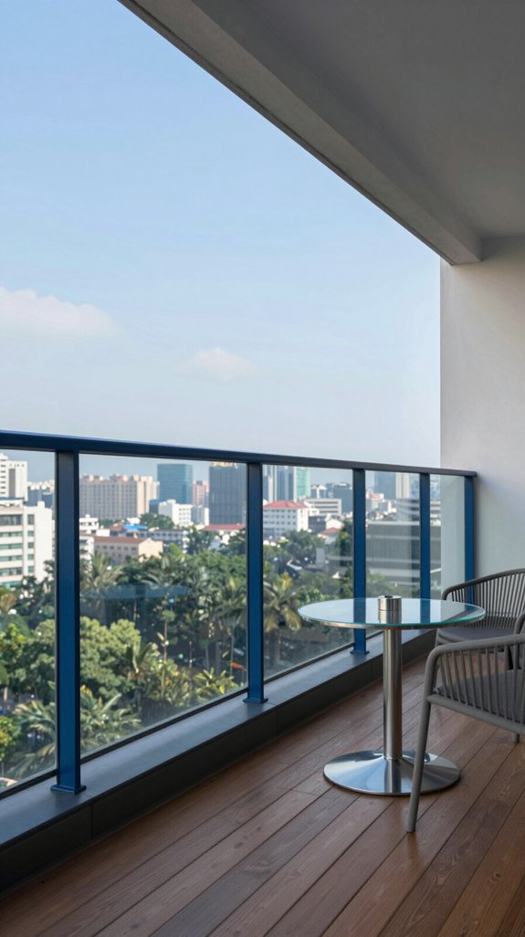 17 Glass Balcony Railing Ideas for Stylish Safety 9 stylish private uv protective glass