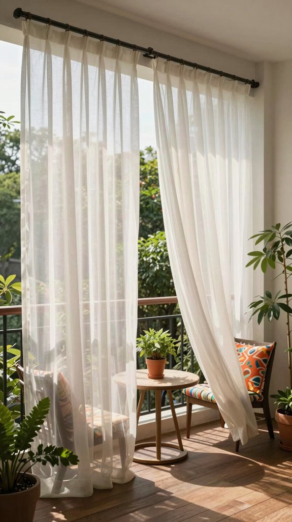 21 Balcony Decoration Ideas to Refresh Your Outdoor Space 15 stylish shade with curtains
