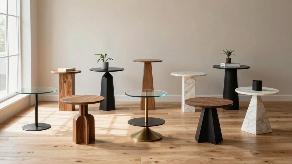 stylish space saving pedestal tables