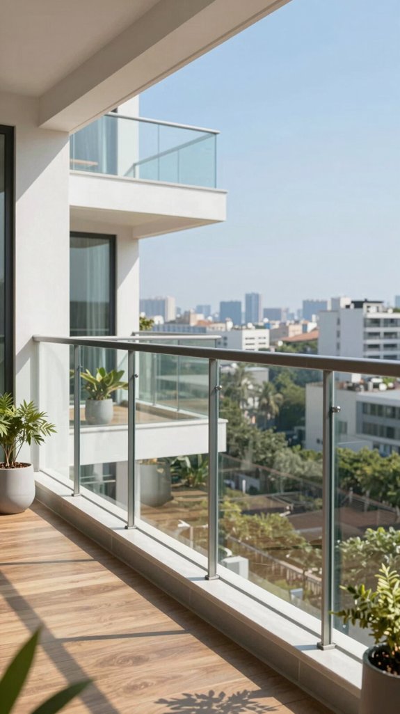 stylish sturdy balcony design