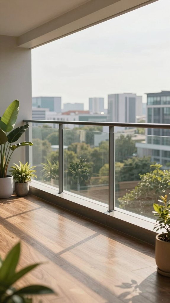 17 Glass Balcony Railing Ideas for Stylish Safety 2 stylish unobstructed balcony views