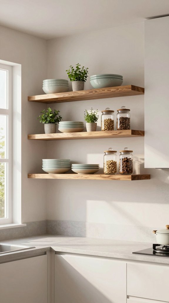 18 Kitchen Shelf Ideas for Stylish Storage 9 sustainable wood shelves maximize space