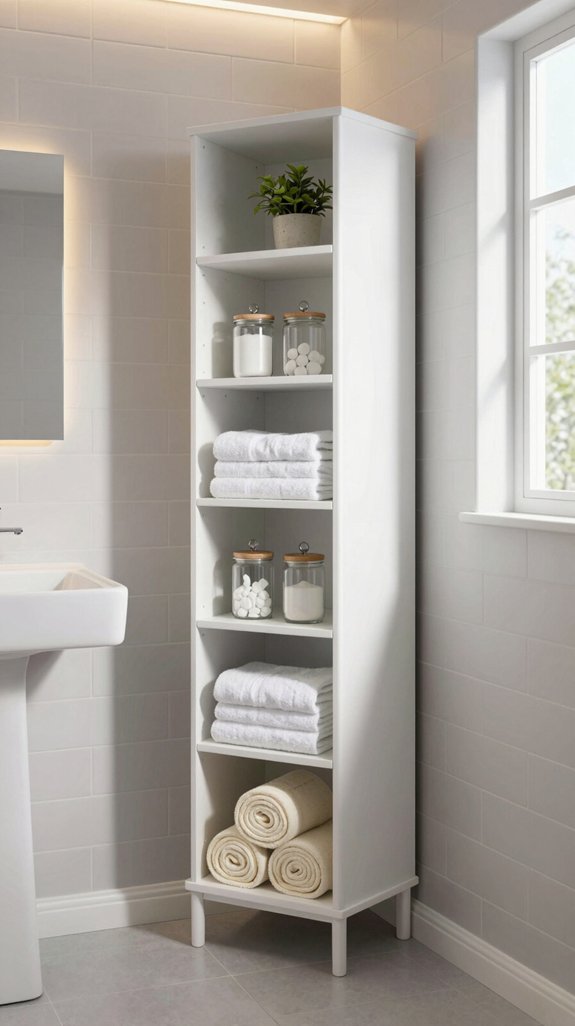 tall narrow corner cabinets
