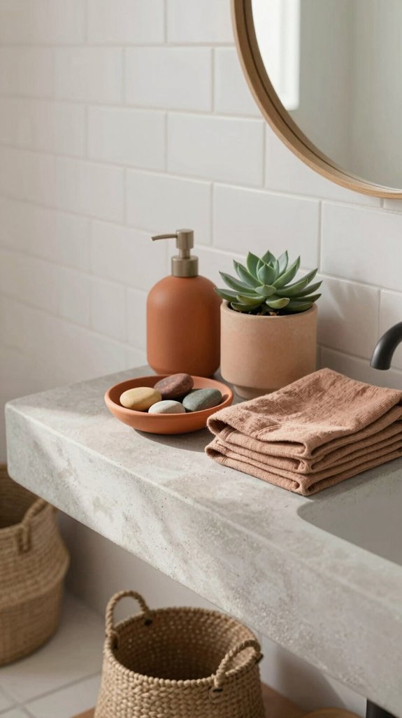 terracotta inspired bathroom accessories