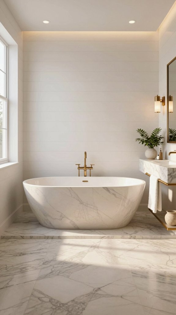 textural warmth with marble