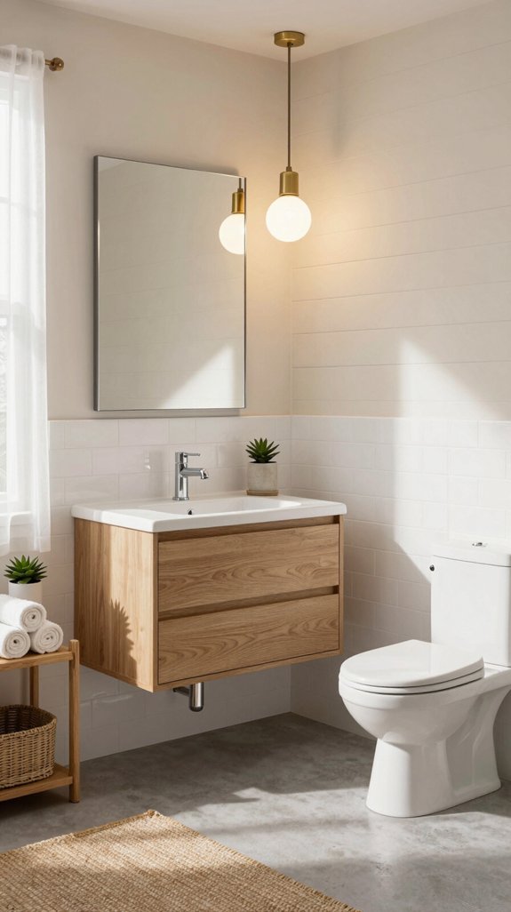 23 Teen Bathroom Ideas That Feel Trendy and Fun 23 texture enhanced minimalist warmth