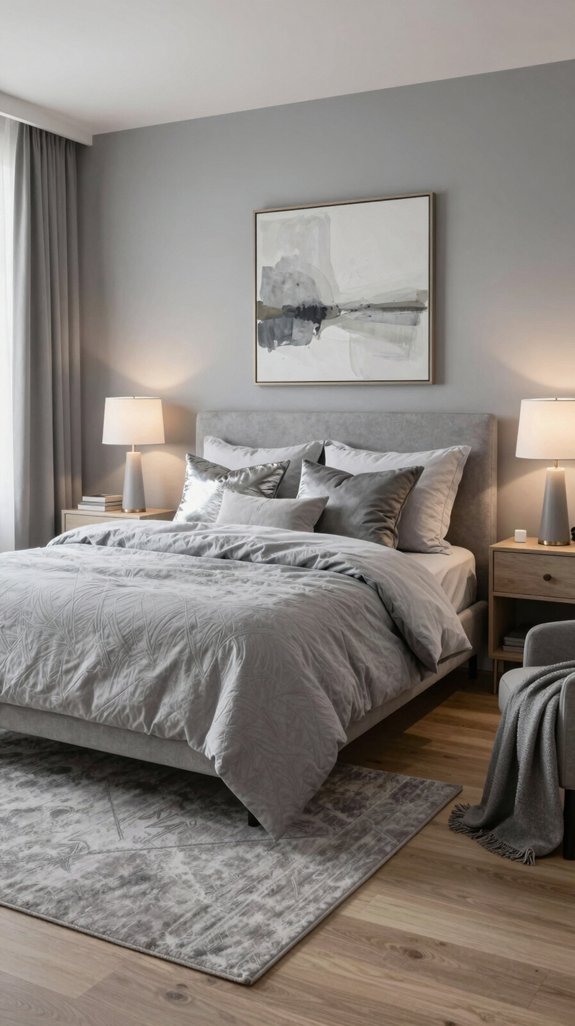 textured bedding enhances decor