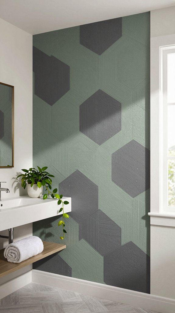 20 Wallpaper Bathroom Ideas That Transform Plain Walls 18 textured graphic prints sophistication