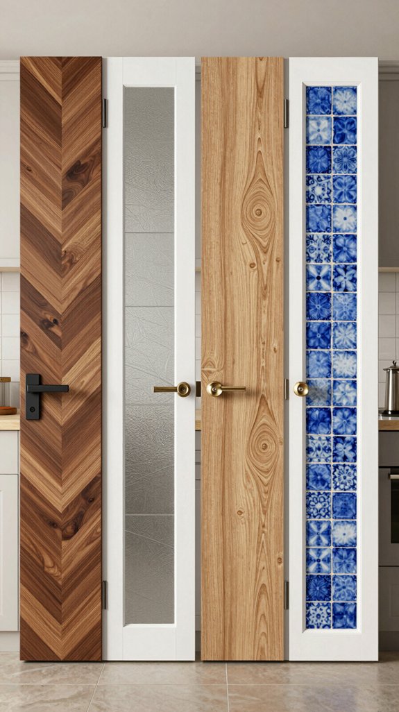 15 Kitchen Door Ideas That Elevate Your Entry 5 textured inserts enhance elegance
