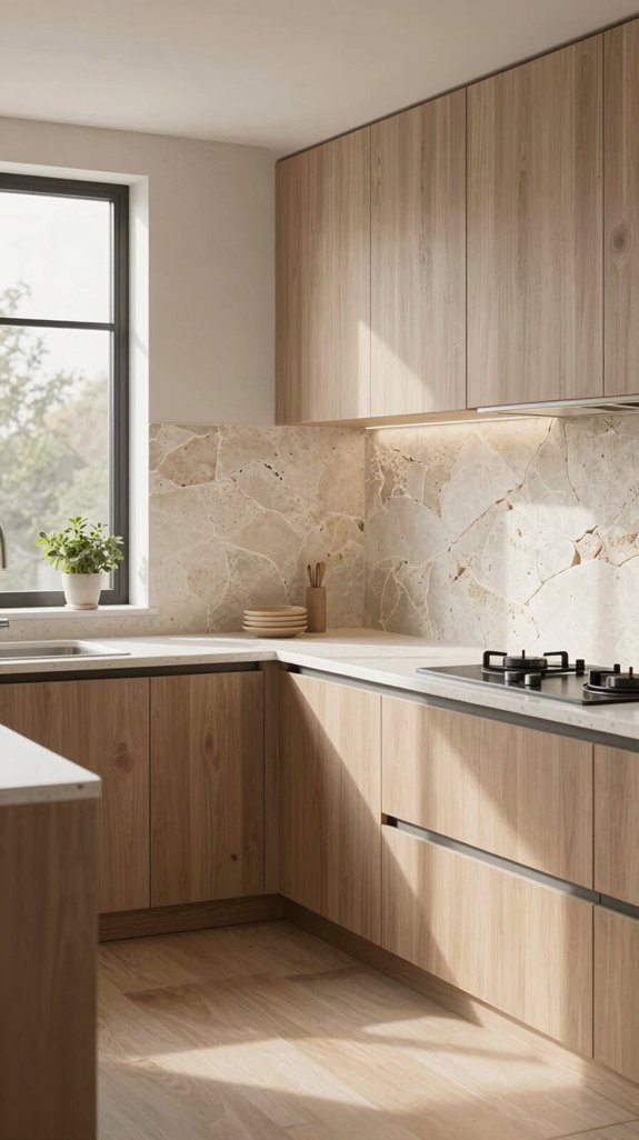20 Neutral Kitchen Ideas That Feel Warm and Inviting 6 textured kitchen backsplash ideas
