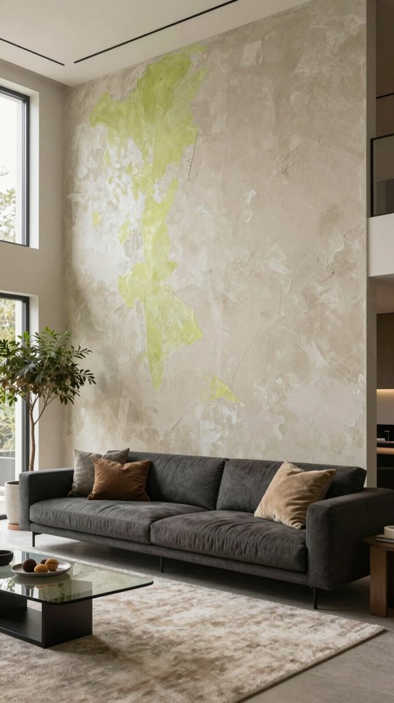 textured plaster and limewash