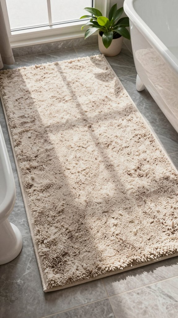 textured warm bathroom rugs