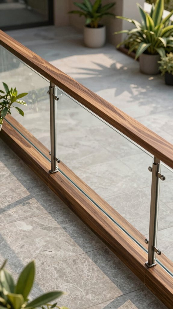 textured wood and glass