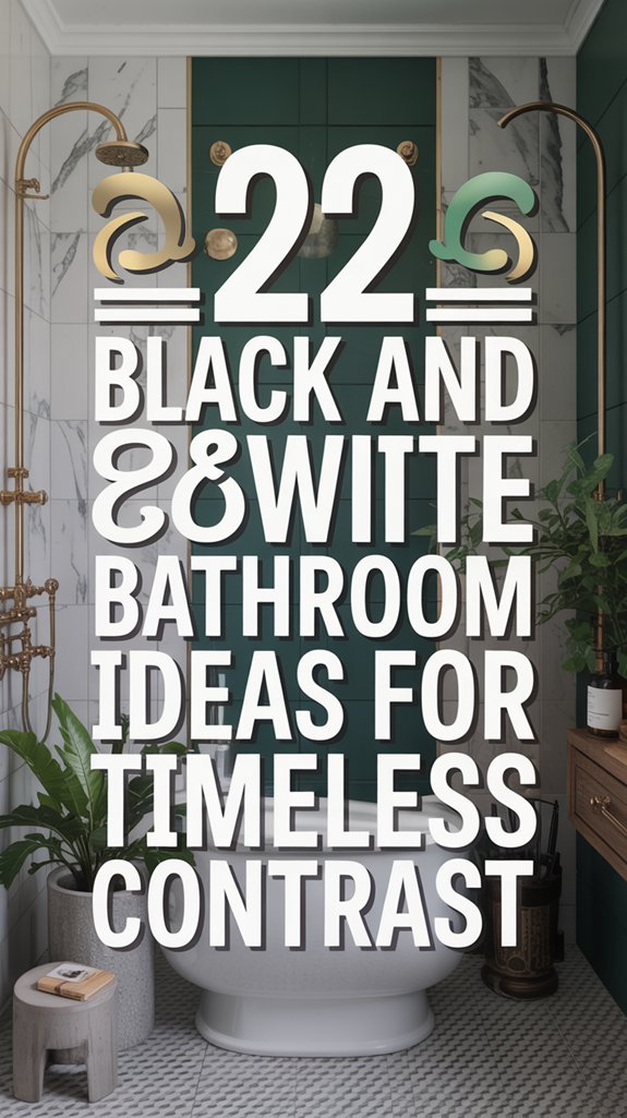 22 Black and White Bathroom Ideas for Timeless Contrast 1 timeless black and white design