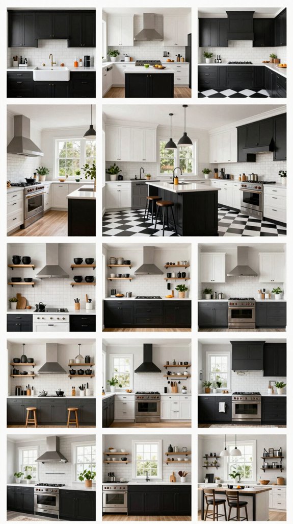 timeless black and white kitchens
