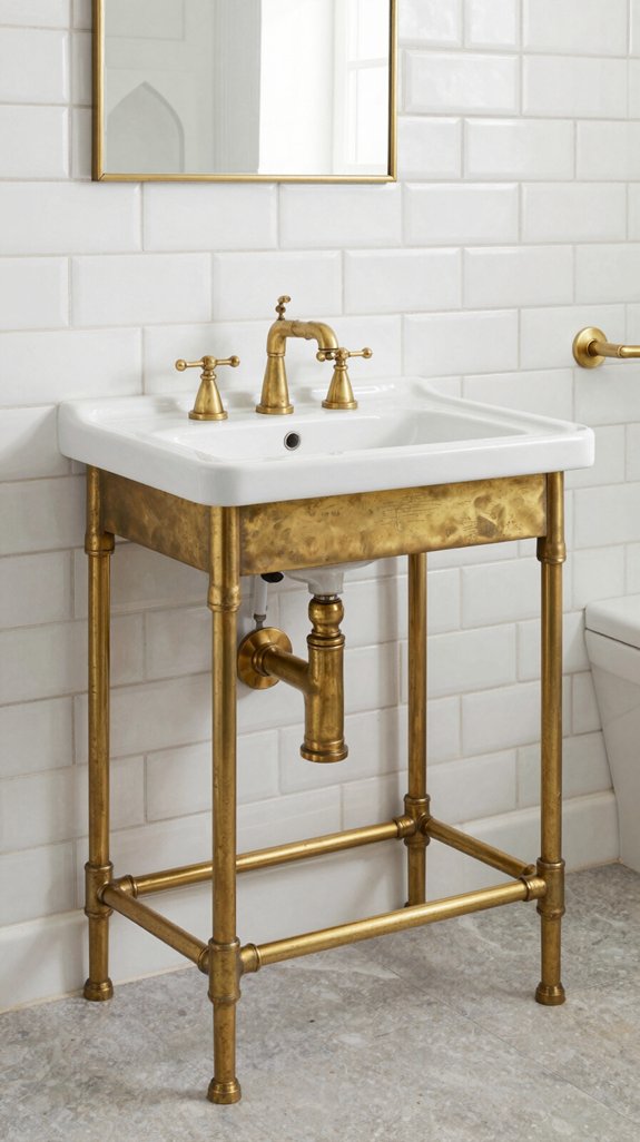 21 Bathroom Sink Ideas That Combine Style and Function 15 timeless brass console sinks