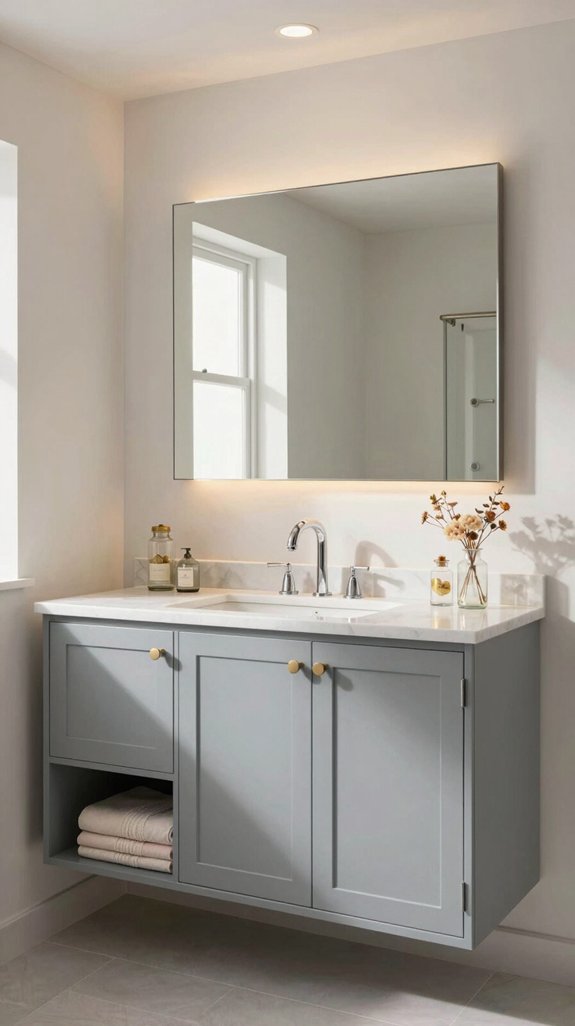 timeless gray blue cabinetry elegance