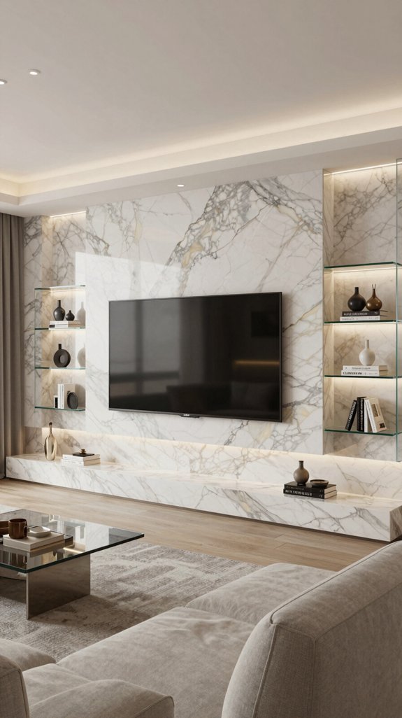 timeless marble and glass elegance