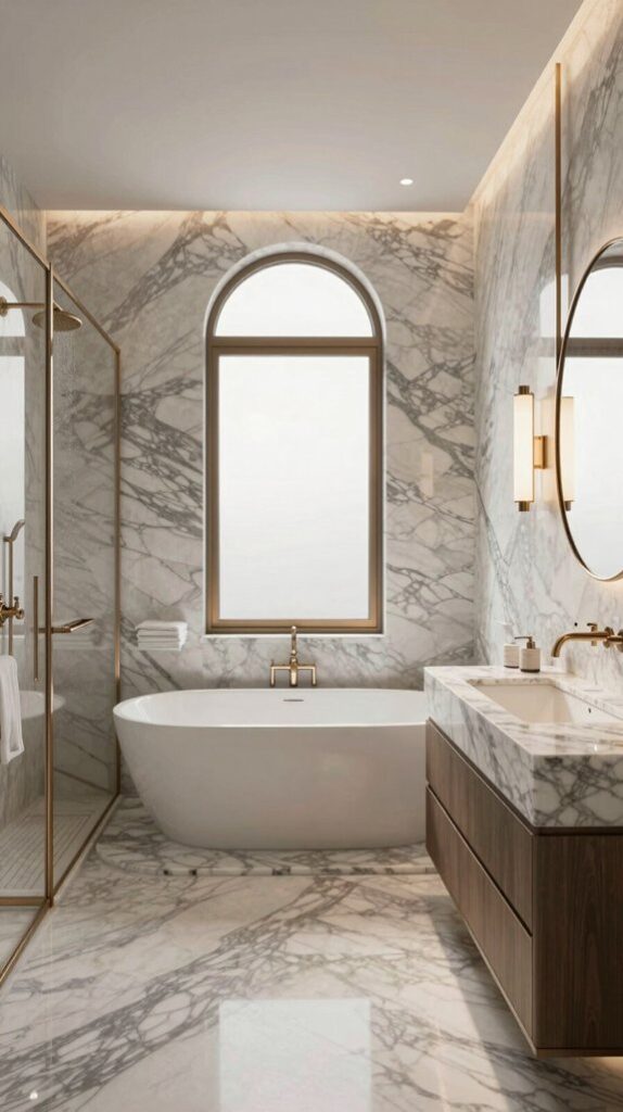timeless marble bathroom designs