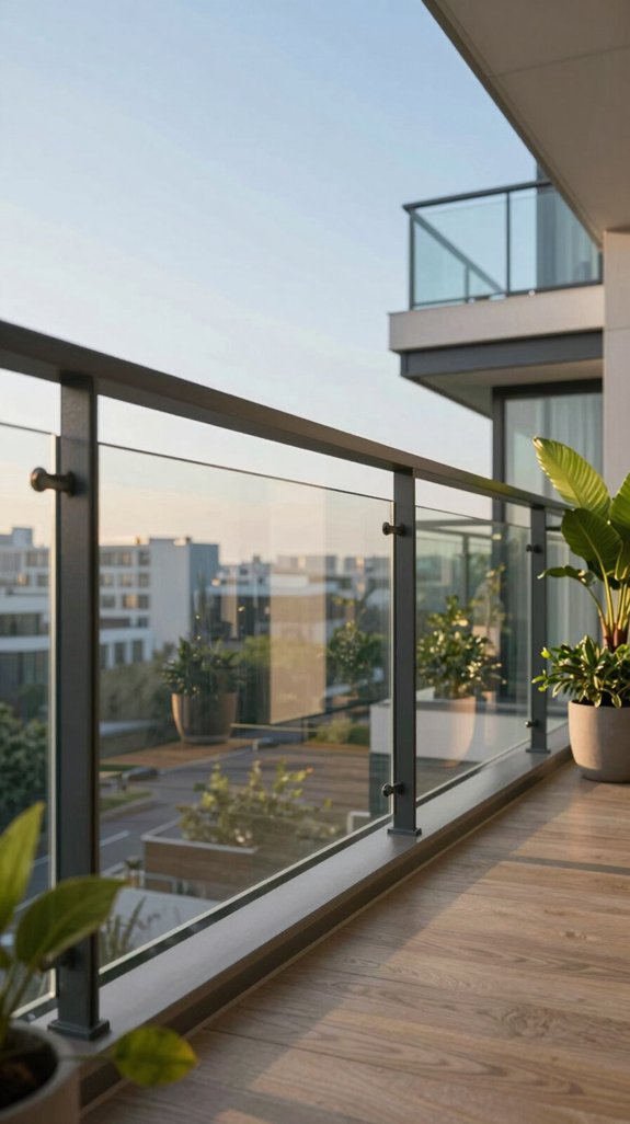 tinted glass balcony railings