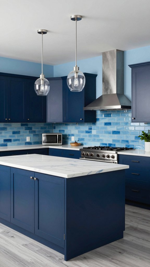 tone on tone blue elegance