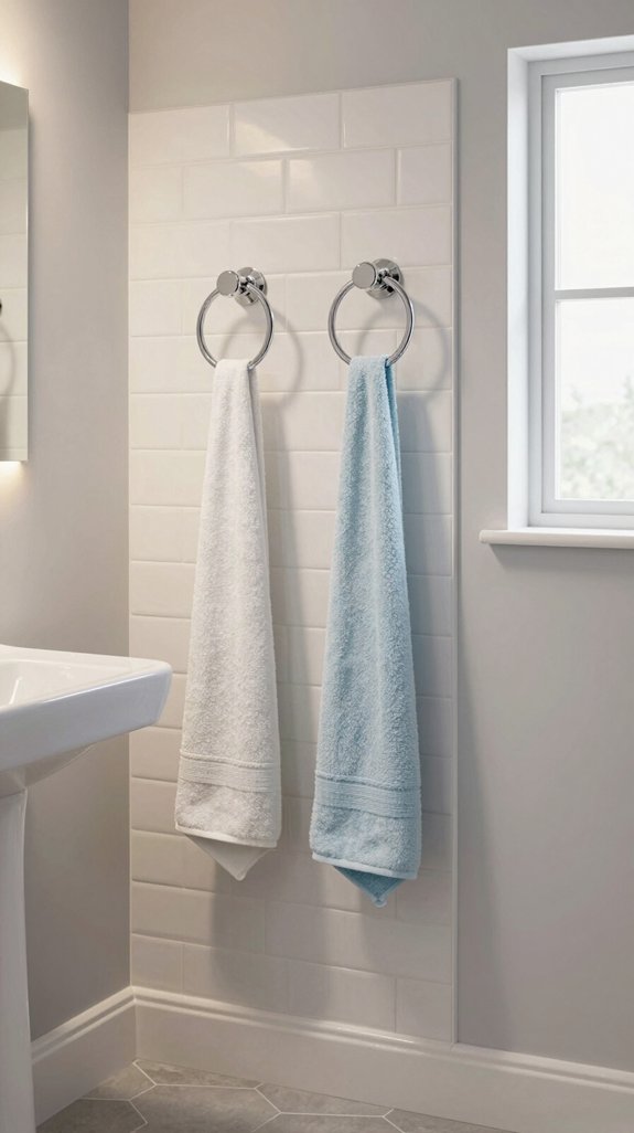 17 Bathroom Towel Hanging Ideas for Small and Large Spaces 6 towel ring height recommendations