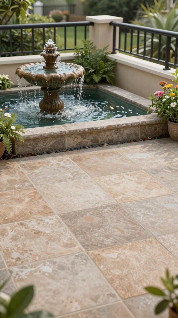 tranquil tiles and water