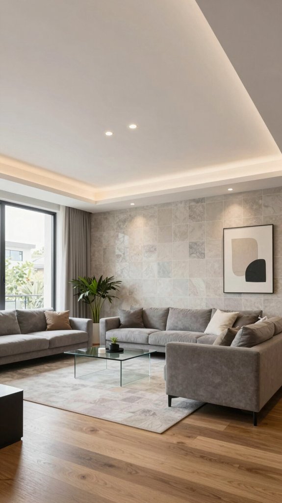17 Living Room False Ceiling Design Ideas for Modern Homes 13 transform interiors with tiles