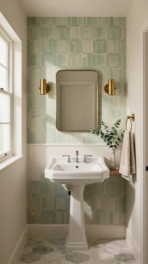 transformative bathroom wallpaper ideas