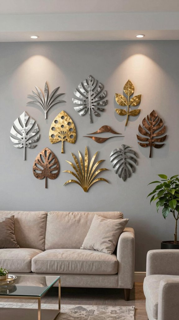22 Wall Decor Design Ideas for Living Rooms 18 transformative metallic wall art